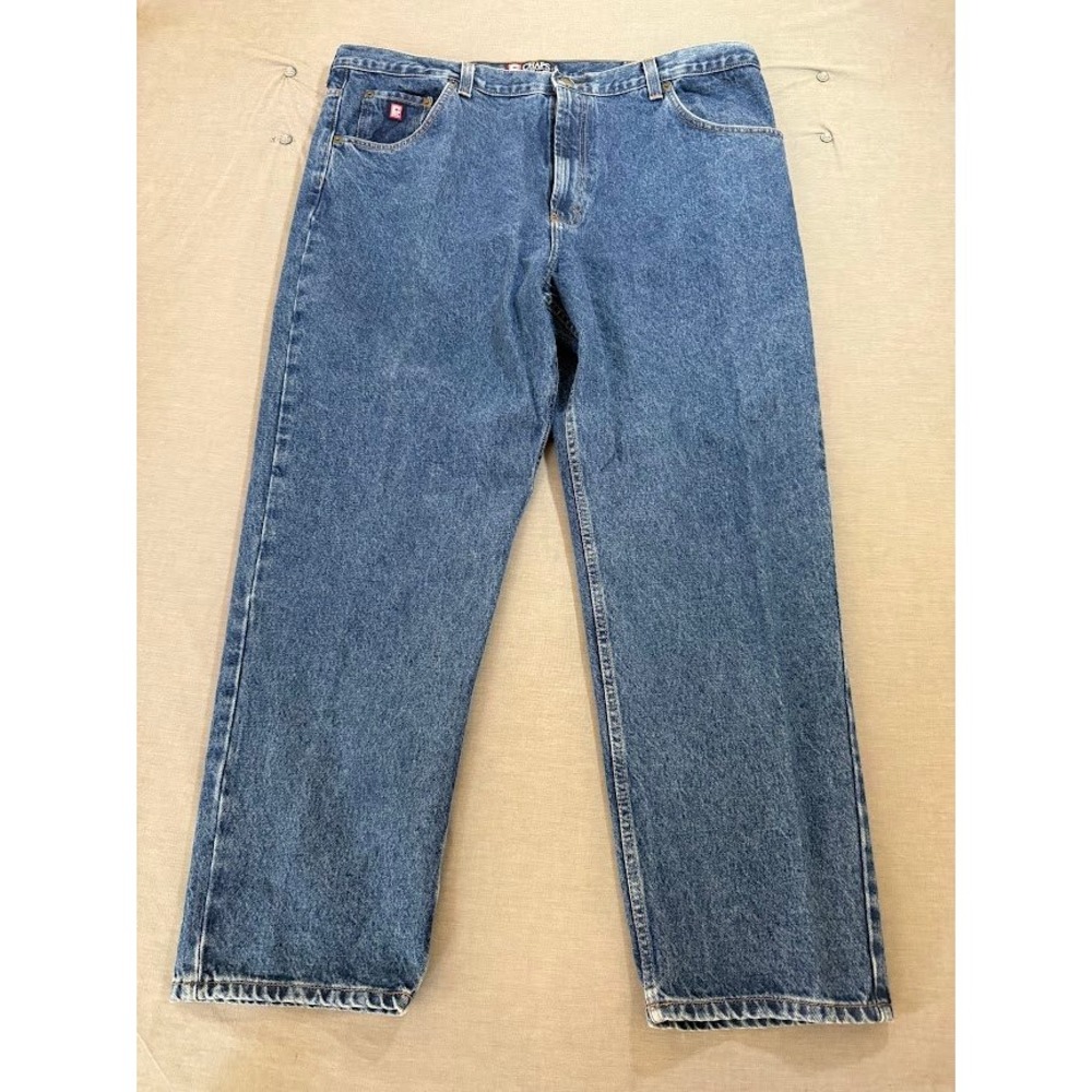 CHAPS Ralph Lauren Mens Classic Fit‎ Blue Denim Jeans Straight Leg Size 44x30